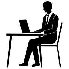 businessman working on laptop