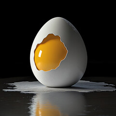 Hyper-realistic close-up of a egg 


