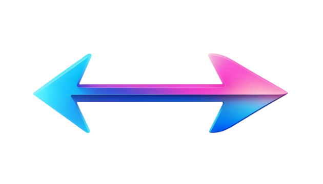 3D upward arrow icon with a gradient color png
