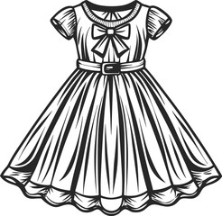 vector illustration of a fashion dress