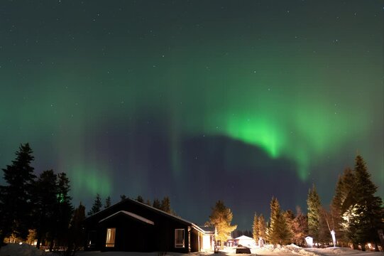 Aurora Borealis /Nordlicht beim Icehotel