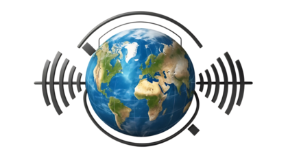  3d wireless or Wi-Fi with earth global connection png 