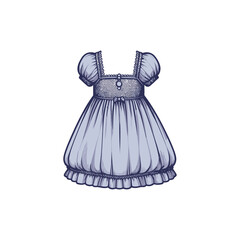 Girls color babydoll Dress color artwork design