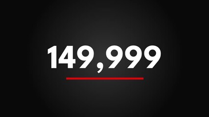Animated Fireworks Counting to 150,000 Subscribers Celebration - Festive Milestone Animation for Social Media and YouTube