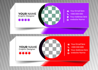 Email signature Template Design,Modern and minimalist email signature or email footer