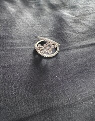 diamonds ring on black