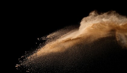 sand dust on transparent background