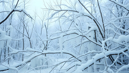 Winter Wonderland Snow Covered Trees Frozen Forest Landscape