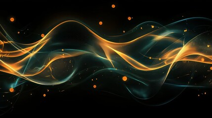 Fototapeta premium An artistic abstract bokeh effect with swirling, glowing shapes.