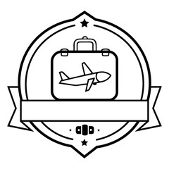 Retro Travel Badge | Generative AI Vector Illustration