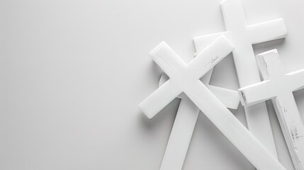 Obraz premium The Unique Significance and Cultural Symbolism Implied in the White Background of Good Friday