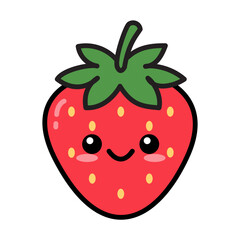 Cute Cartoon Strawberry Illustration
