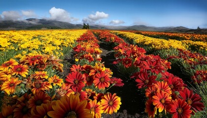 red and yellow flowers
