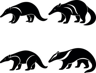 Versatile Anteater Silhouette Vector Ideal for Digital & Print Use.