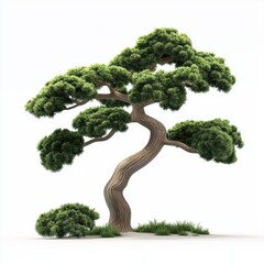 Pine tree isolated on white background