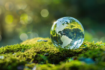 Greeting card with holiday composition for world environment day, abstract vivid composition consists of fictional unreal fantastic vision on background