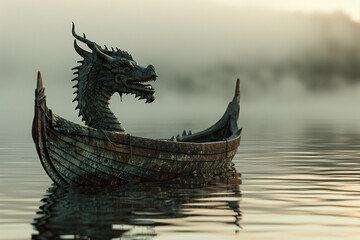 Beautiful holiday composition for happy celebrate chinese dragon boat festival, abstract vivid composition consists of fictional unreal fantastic vision on background