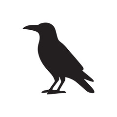 Crow Silhouette EPS – Dark Omen Bird Graphic