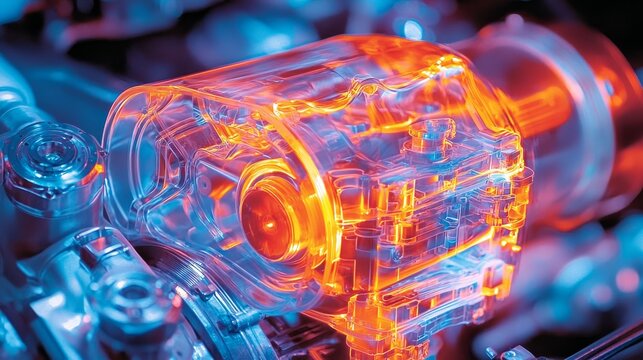 Understanding engine thermodynamics through close-up thermal camera visuals.