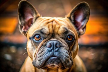 Obraz premium French Bulldog Close Up: Adorable Puppy Dog Face, Breed Portrait Photography