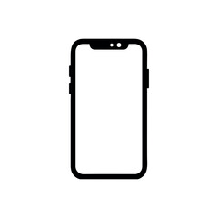 Mobile Device Silhouette – Communication Icon EPS Vector for Technology