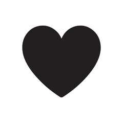 Romantic Heart Silhouette Vector – Love Icon EPS Design