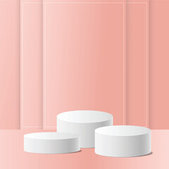 Podium background for cosmetic product presentation and advertisement.	