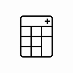 Calculator financial tool icon vector sign