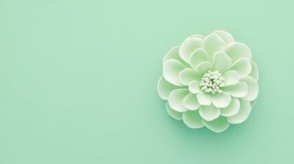 Pastel Green Floral Arrangement on Smooth Surface