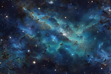 Captivating Space Photograph Featuring Brilliant Star Cluster Nebula