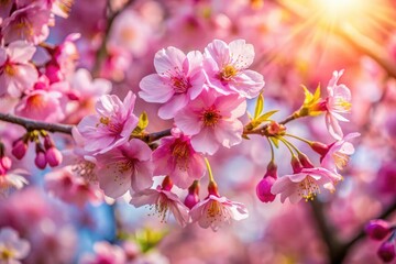 Macro Cherry Blossom Photography: Stunning Close-up of Cherry Orchard Blooms in Spring