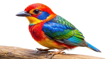 Fototapeta premium Majestic Timber Perch Bird Macro Photography, Isolated Feathered King, Wildlife Closeup, Avian Detail