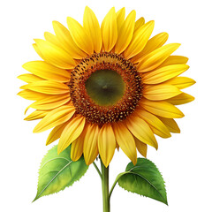 Obraz premium sunflower isolated on a transparent background.