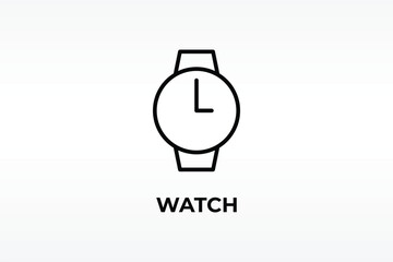 Watch Vector, Icon Or Logo Sign Isolated Symbol Illustration