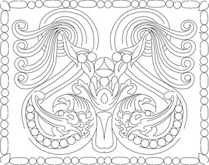 sketch vector illustration silhouette design icon logo decoration ornament decoration classic vintage ethnic  