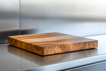 Preparing delicious meals on a high-quality wooden cutting board kitchen culinary photography clean environment close-up cooking essentials