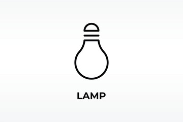 Lamp Vector, Icon Or Logo Sign Isolated Symbol Illustration