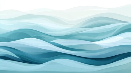 Fototapeta premium Serene abstract waves in shades of blue and white, evoking calmness and tranquility in nature