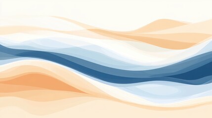 Abstract waves of sand and water in soft colors, creating a serene landscape effect