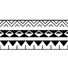 Wrap around arm polynesian tattoo design. Pattern aboriginal samoan. illustration EPS10