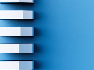 Abstract Blue White Geometric Pattern Background. AI Generated