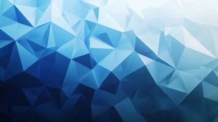 Obraz premium Blue geometric abstract background, modern low poly design, digital texture, gradient shades, vibrant colors, creative wallpaper. Suitable for web and print use.