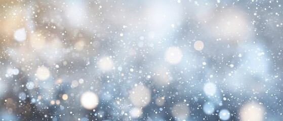 Obraz premium Bokeh lights background in soft colors, blurred effect with shimmer, winter ambiance, festive atmosphere, dreamy scene for holiday designs.