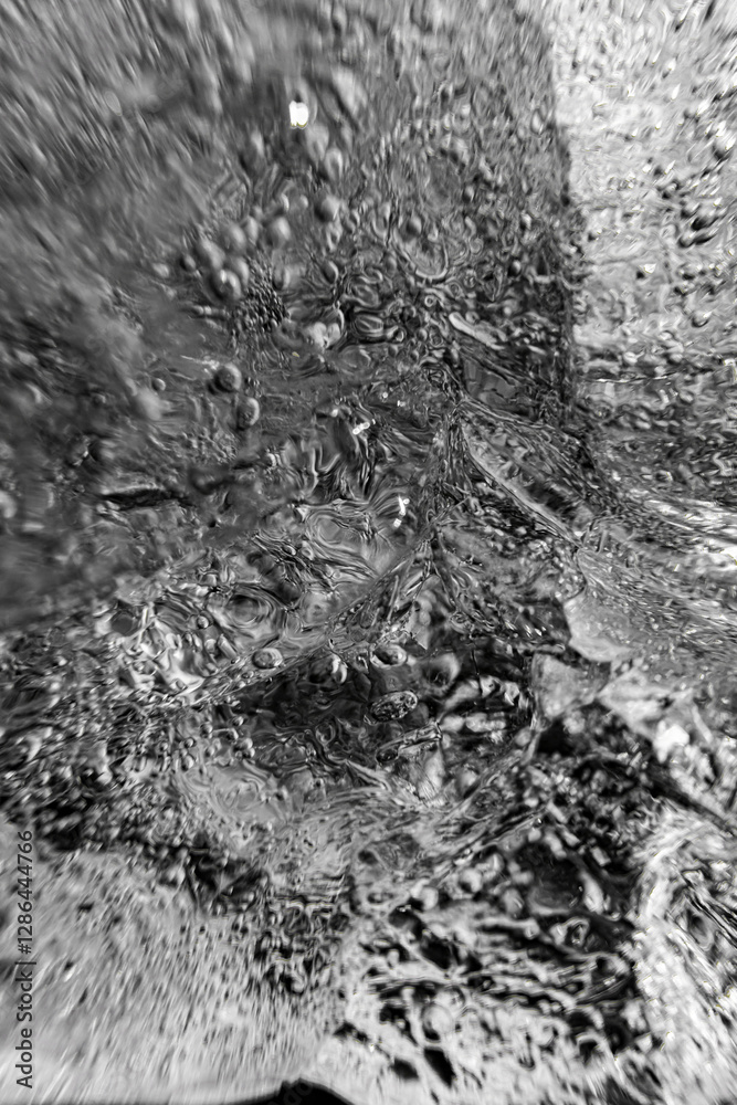 Poster close up macro shot of ice surface - texture for computer graphics, texturing, compositing or as a b