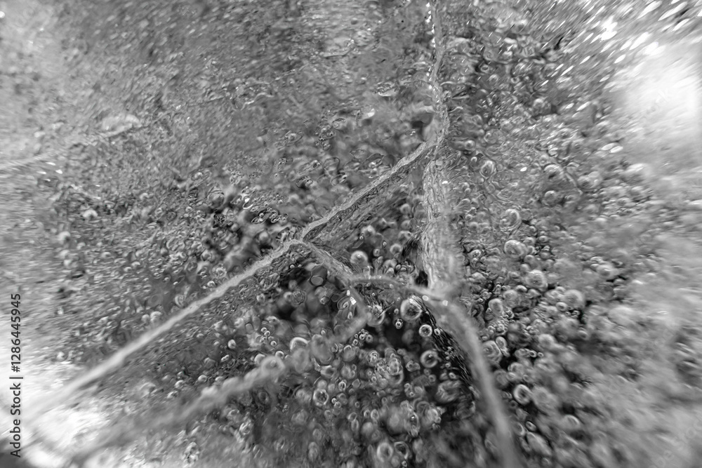 Poster close up macro shot of ice surface - texture for computer graphics, texturing, compositing or as a b