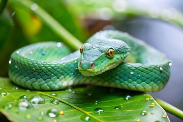 Fototapeta premium A fascinating exploration of the viper snake