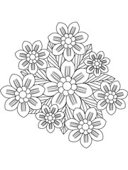 Flowers Coloring Pages For Adultes