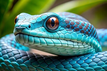 Fototapeta premium A fascinating exploration of the viper snake