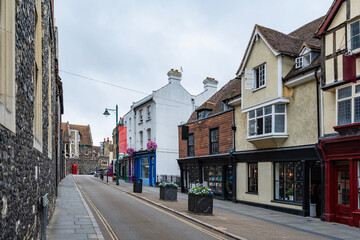 View of Canterbury, a small town in southeast England