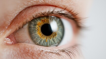 Fototapeta premium Closeup human eye, detailed view of iris, detailed view of anatomy